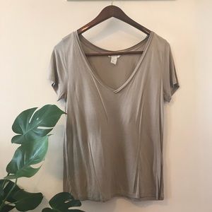 Neutral Relaxed V-Neck